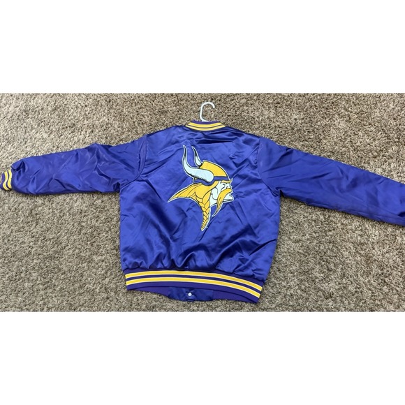 Vintage NFL Chalk Line NFL Minnesota Vikings Satin Jacket 1990 Size Medium - Picture 6 of 8